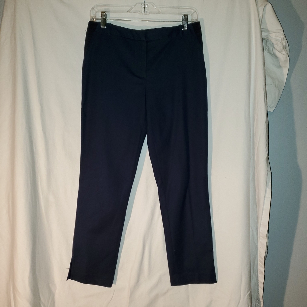 Tahari blue capri work pants stretch